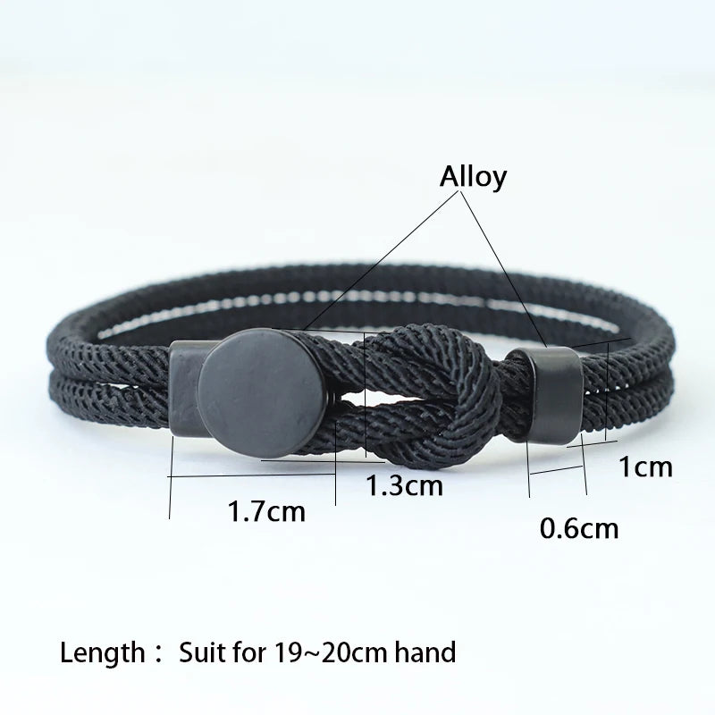 Noter Fashion Rope Bracelet Men Grade A 4mm Lucky Cord Chain Braslet Bangle Perfect Gift For Him Leisure Versatile Accessories