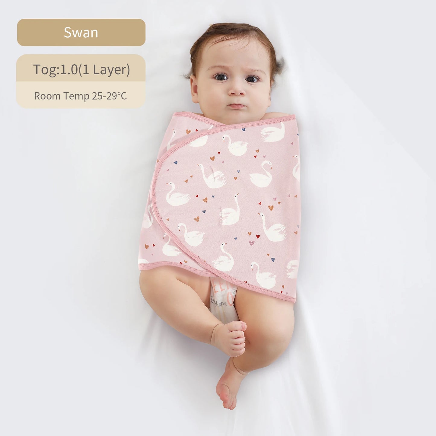 Bilayer Baby Newborn Baby Swaddle Tie Anti startle jump Summer Thin Cotton Soft Diaper Changing Bag