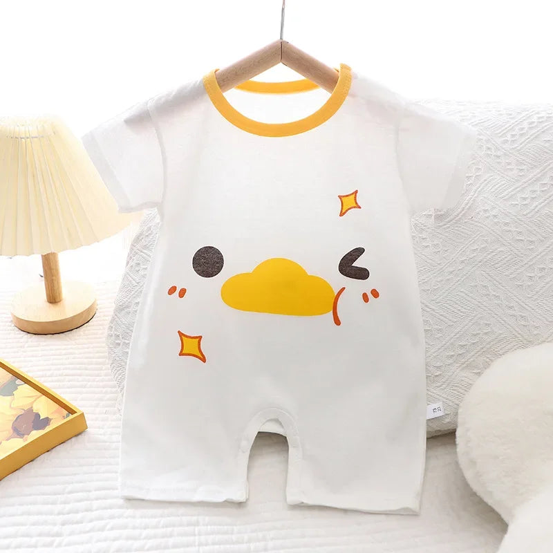 Baby Clothes Newborn Short Rompers Boys Girls Summer Jumpsuit Thin Air Conditioning Loungewear Outfit Bodysuit & One Piece