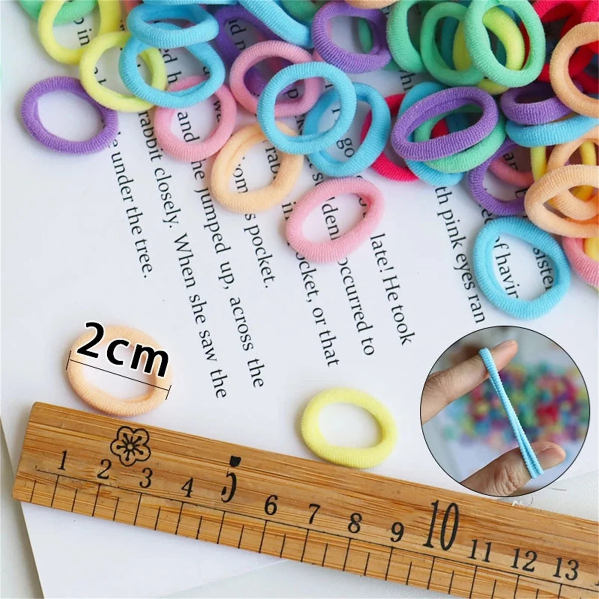 100Pcs Girls Elastic Hair Ties Colorful Nylon Small Hair Tie For Teen Ponytail Holder Scrunchie Teen Hair Accessories