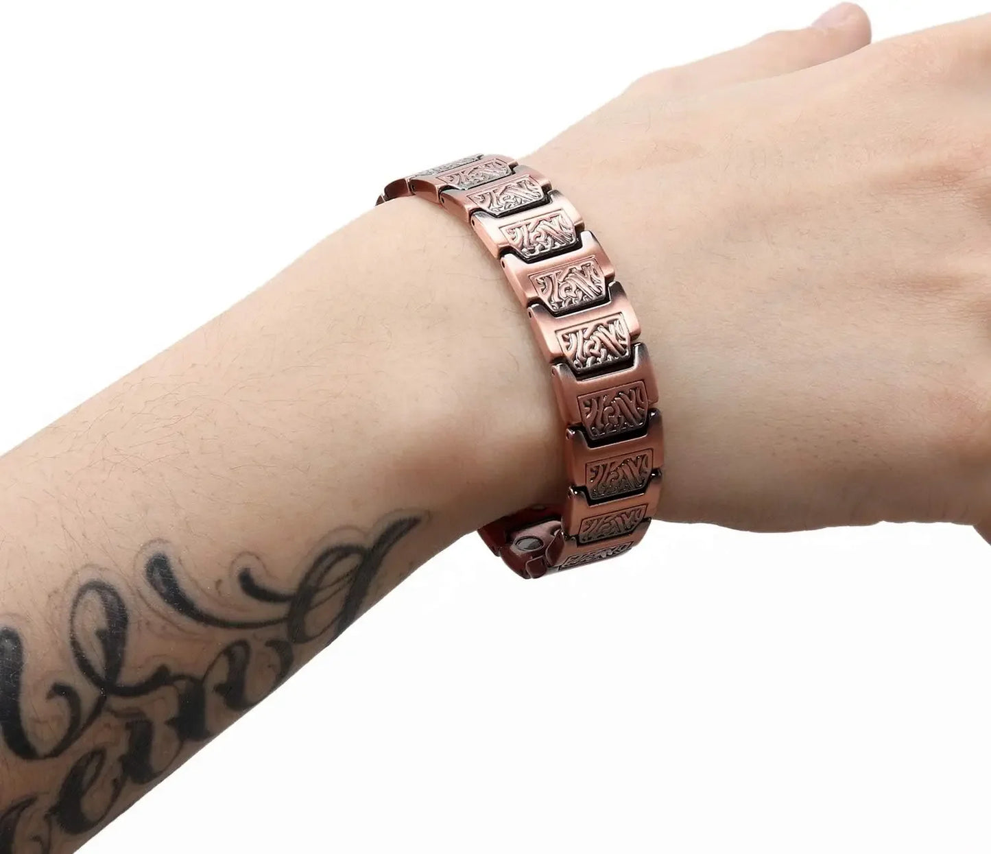 ARADOO Copper Bracelet for Men Pure Copper Neodymium Magnetic Link Bracelets Jewelry Gift