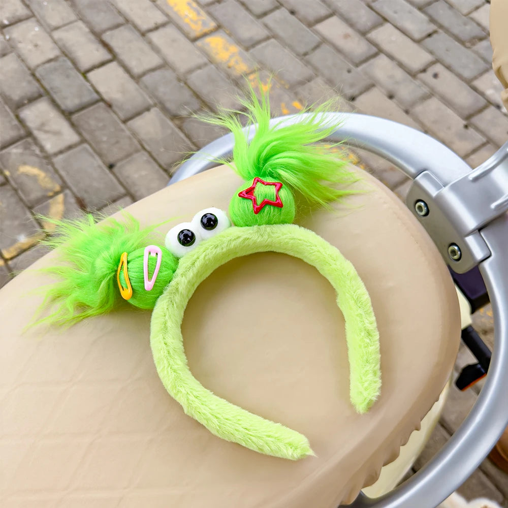 Plush Ugly Doll Hairband Women Creative Funny Headband Cute Wash Face Hoop Winter Hair Accessories Soft Fluffy Comfortable Hair Band For Daily Makeup Skincare And Cold Weather Stylish Novelty Hair Accessory hair bands for wom