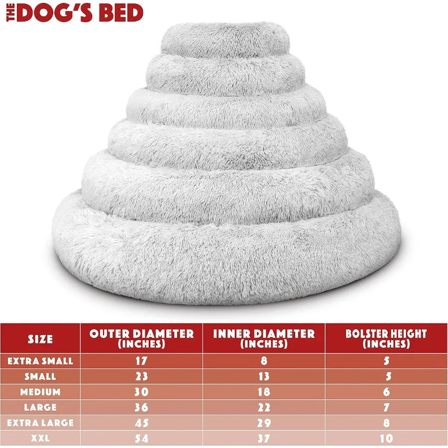 Small Ice White Fur Calming Nest Bed for Dogs Ideal for Small Breeds Perfect for Cozy Rest at Home or Travel Soft and Warm Desi