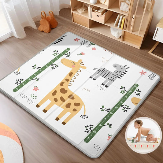 Baby Play Mat for 59''x 59''Playpen,Reversible,0.8 in Thick Waterproof Playmat,Anti-Slip Floor Playing Mats