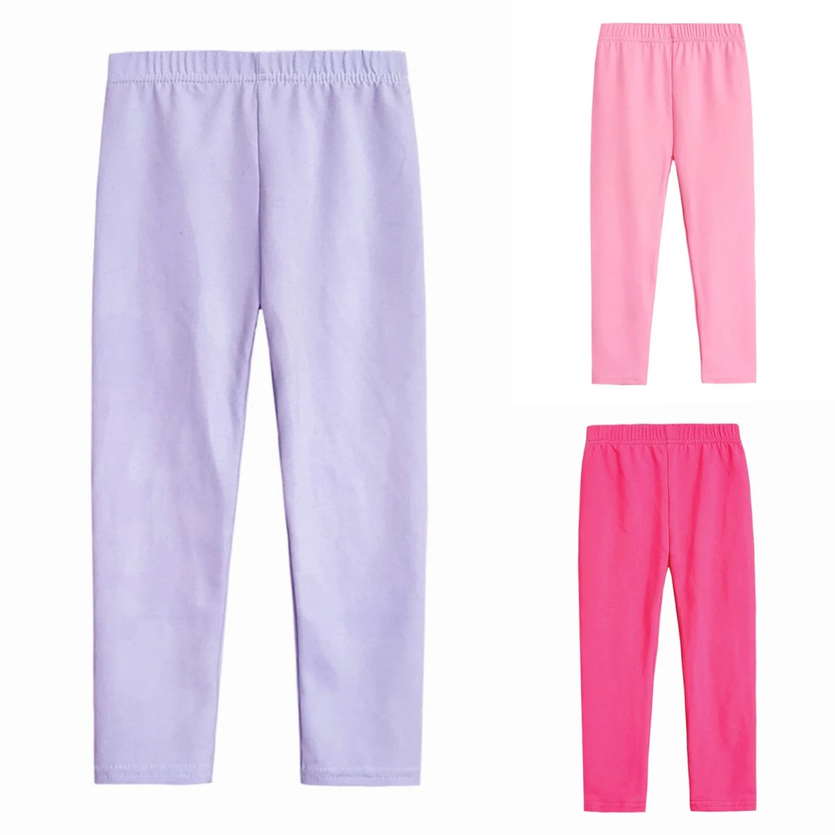 Spring Summer Baby Girls Leggings Cotton Soft Elastic Candy Color Kids Tight Pants