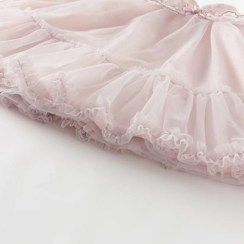 Spring Girl's Dress Cute Mesh Embroidery New Charm Gentle Cute Children's Princess Dress Party Outdoor DB1250678