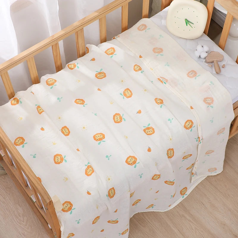 Baby Blanket Newborn Muslin Swaddle Cotton Bath Towel Summer Stroller Cover Wrap Gauze Toddler Sleep Blanket Baby Items