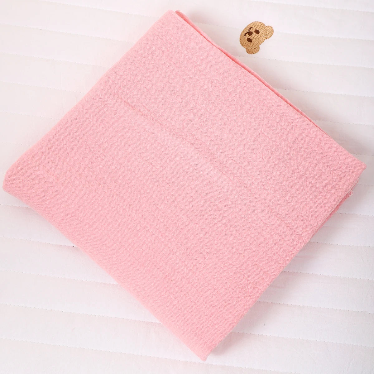 Baby Cotton Swaddle Blanket Muslin Bath Towel Newborn Crinkle Fabric Stroller Cover Wrap Gauze Toddler Sleep Blanket