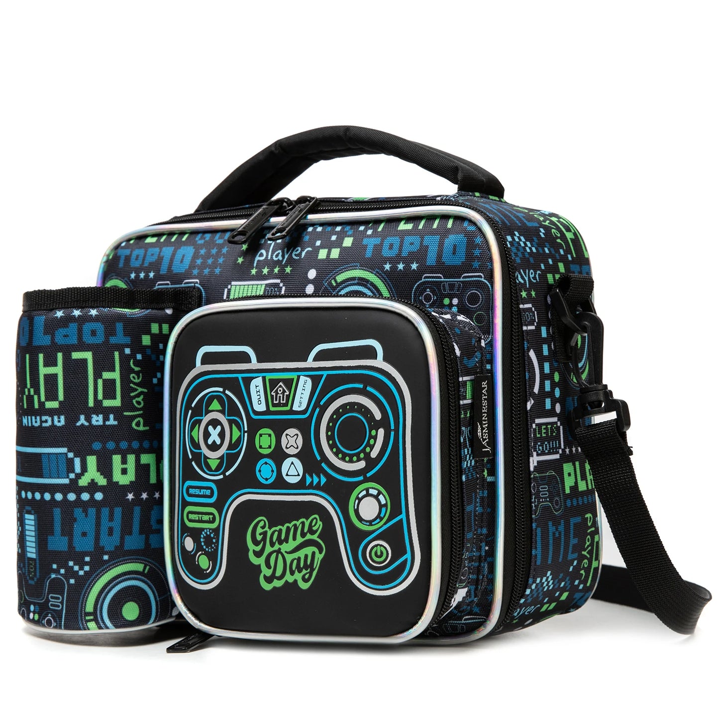 MYHSBYO Primary School Lunch Bags for Boys Complete Kit Handbags for Boys Lunch Box with Bottle Pockets Lunch Accessories for Kids