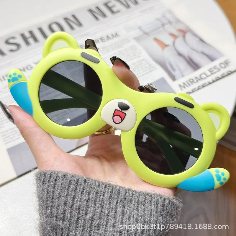 Cute Red Panda Sunglasses New Children UV Protective Travel Glasses for Outdoor Fun