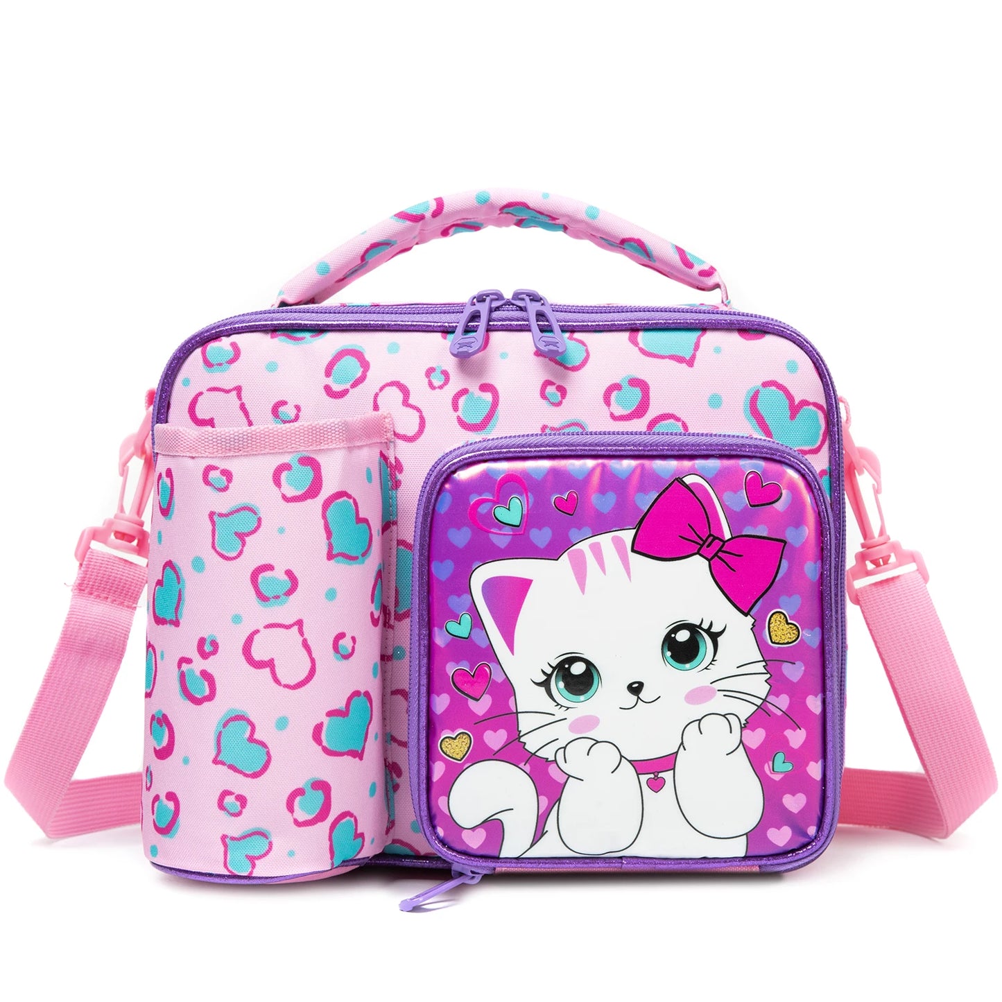 MYHSBYO Cute Animal Kids Lunch Box Meal Bag Washable Lunch Bag Reusable Leakproof Bag for School Nursery It's Beautiful for Girls