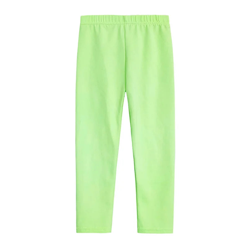 Spring Summer Baby Girls Leggings Cotton Soft Elastic Candy Color Kids Tight Pants