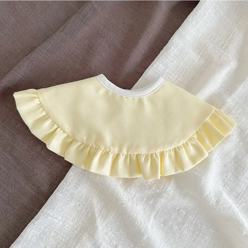 Ins Spring And Summer New Baby Gauze Large Lace Swallow Scarf Princess Palace Style Increased 360 Bib Baby Bib