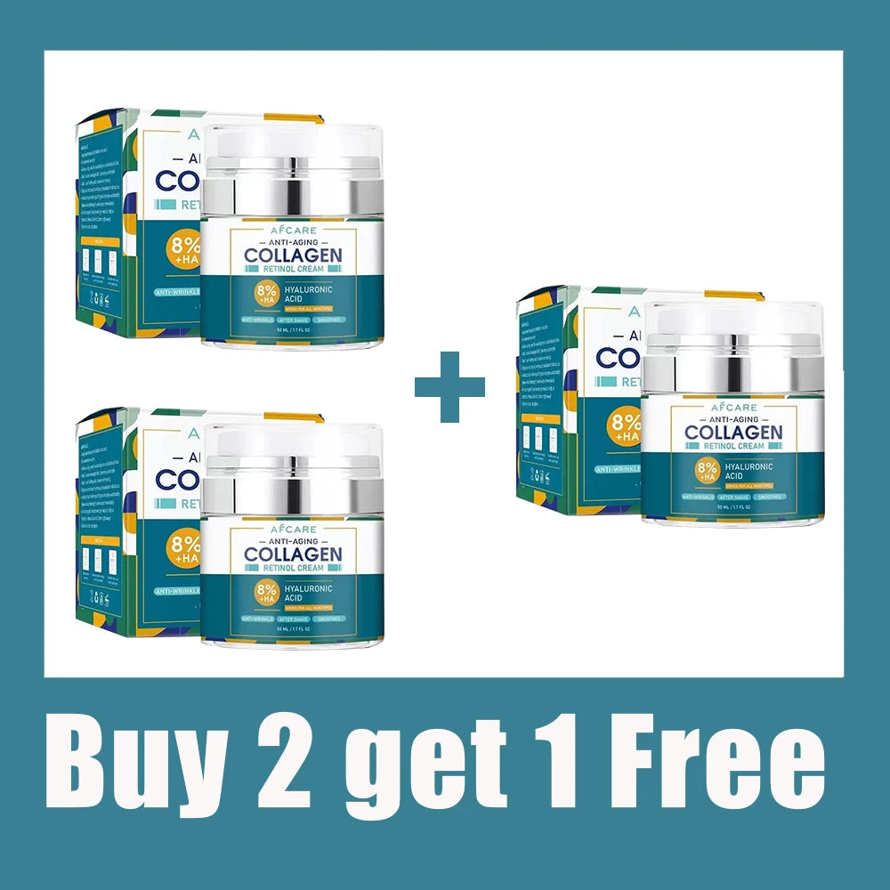 Men 8% HA Collagen Wrinkle Remover Face Cream Anti-aging Fade Fine Lines Firming Lifting Moisturizing Tighten Beauty Skin Care