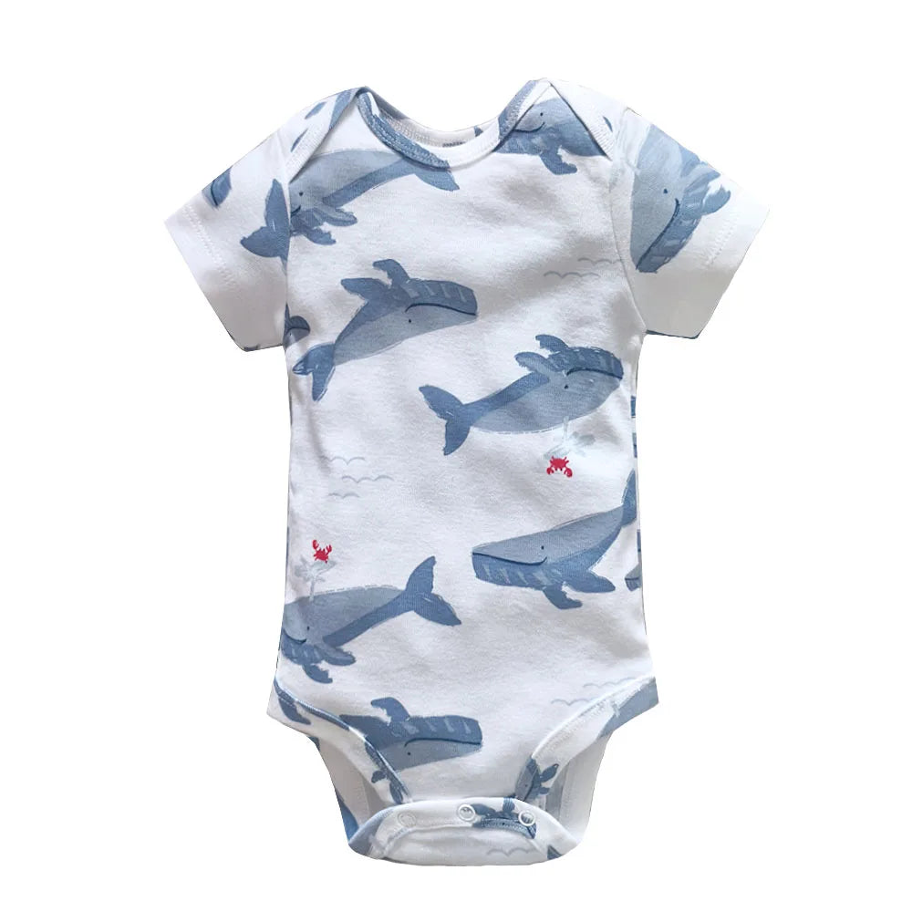 One Pieces Unisex Newborn Baby Boy Clothes Whale Cotton Baby Girl Clothes Cartoon Girls Baby Clothing Jumpsuits Bodysuits