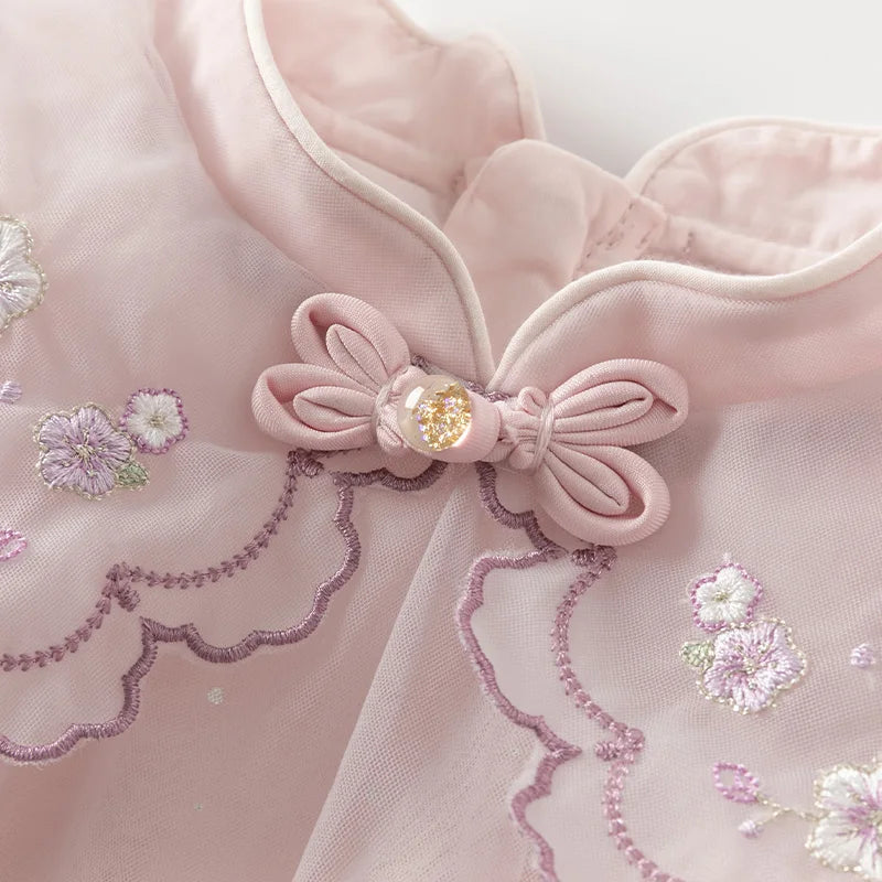 Spring Girl's Dress Cute Mesh Embroidery New Charm Gentle Cute Children's Princess Dress Party Outdoor DB1250678