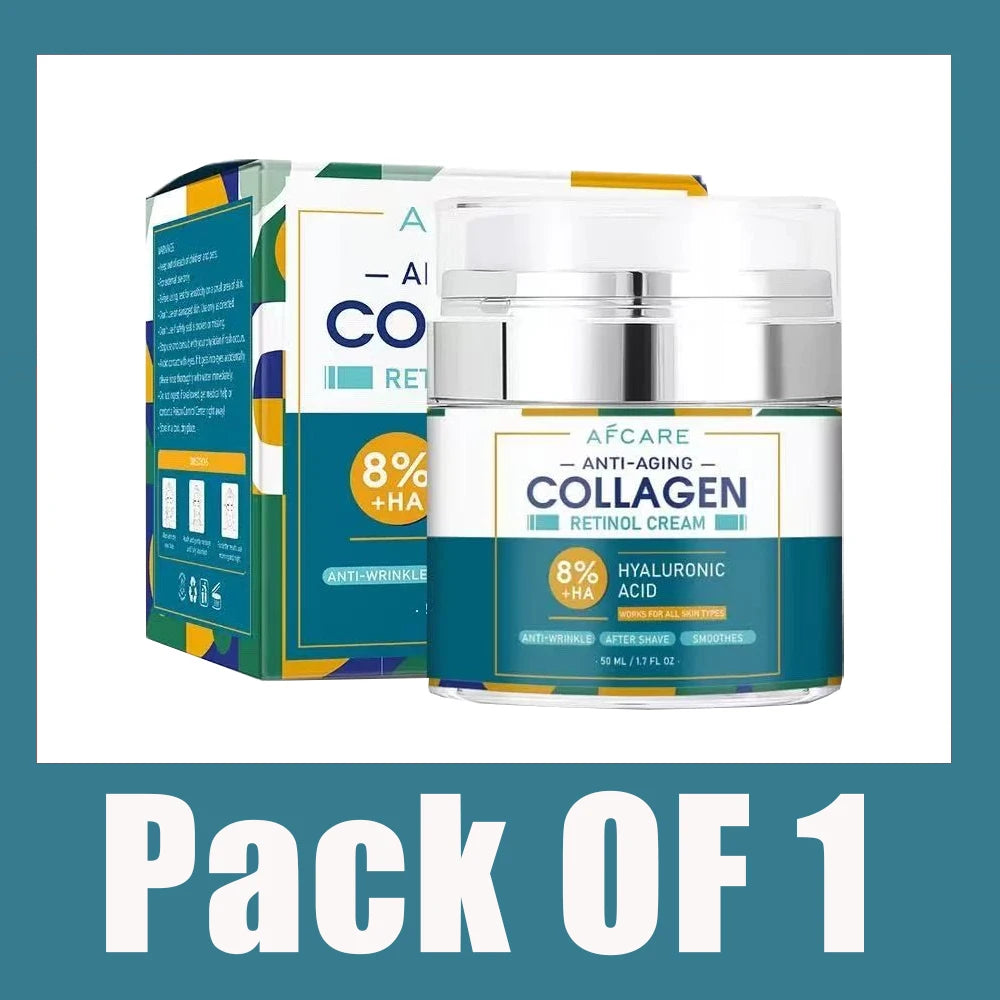 Men 8% HA Collagen Wrinkle Remover Face Cream Anti-aging Fade Fine Lines Firming Lifting Moisturizing Tighten Beauty Skin Care