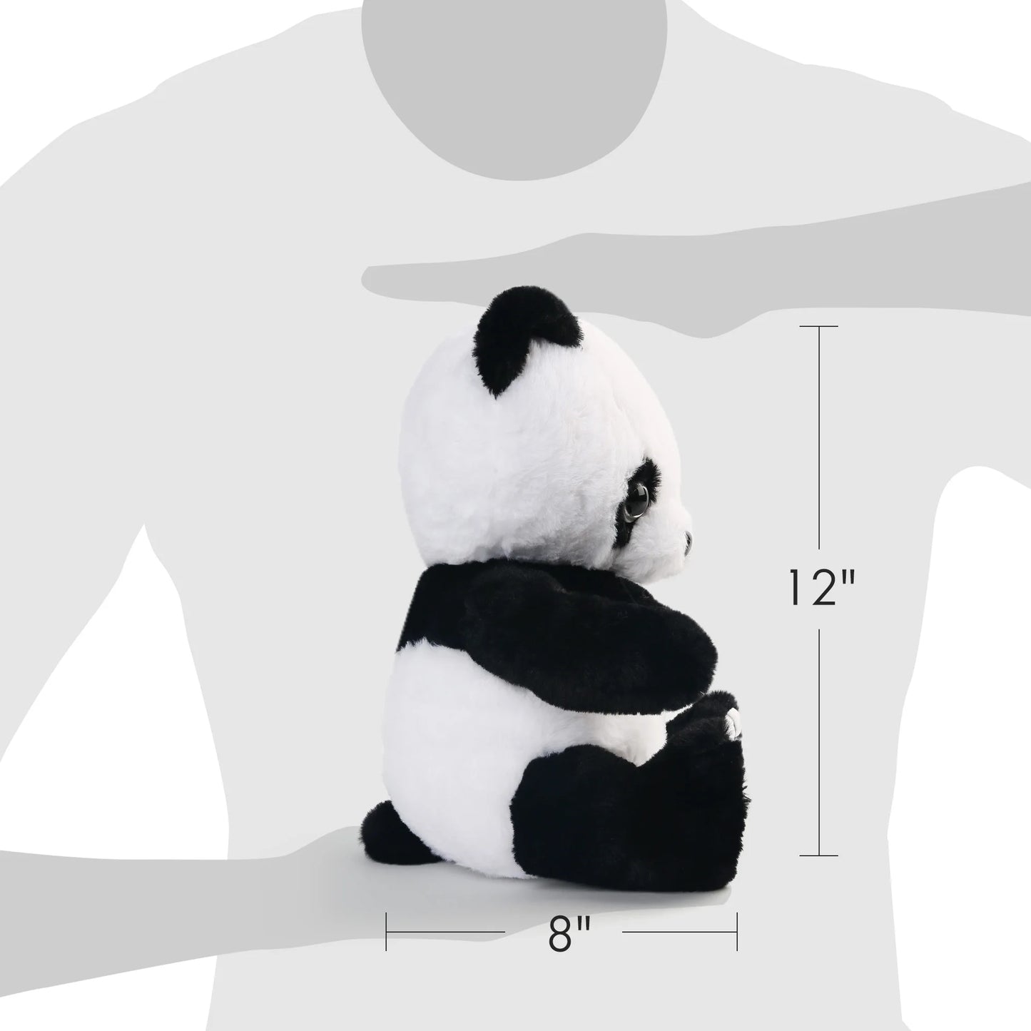 12'' Light Up Panda Stuffed Animals Kawaii Panda Bear Plush w/ LED Light, Christmas Birthday Gift for Kids Boys Girl Hugging Toy