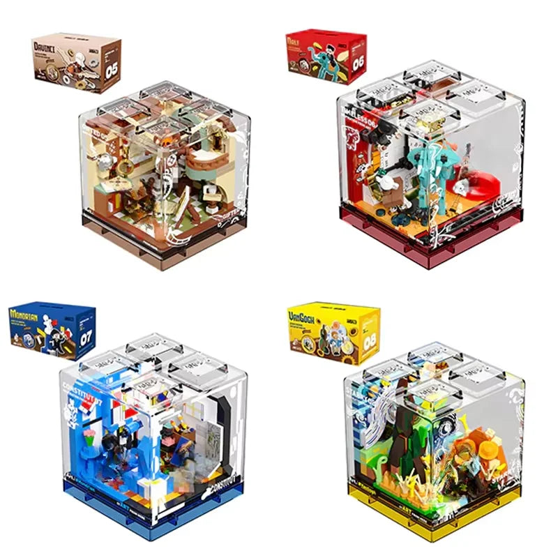 AREA-X Inspiration Art Box Building Blocks Starry Gifted Timeless Constitut Construction Bricks Set with Transparent Cover Toy