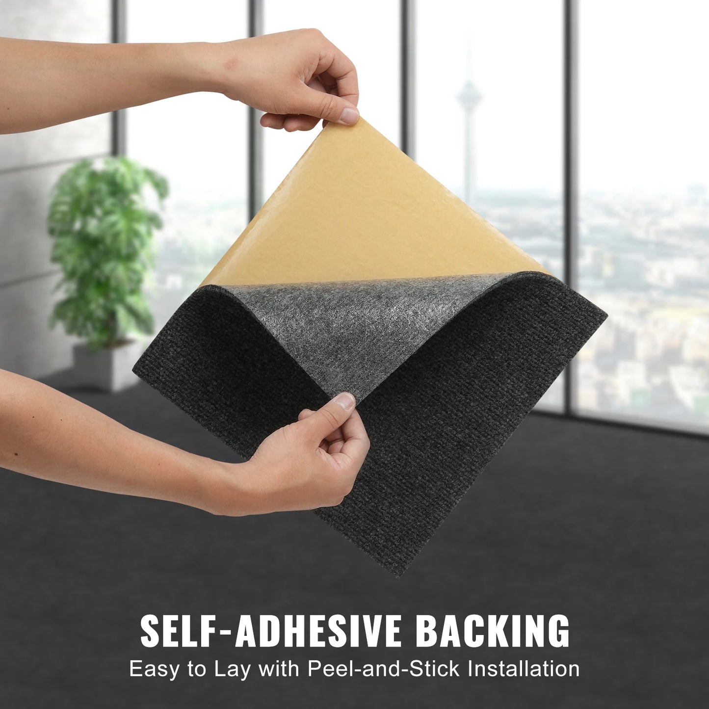 Carpet Tiles Peel & Stick Self Adhesive Carpet Floor Tile Soft Padded Carpet Tiles Bedroom Living Room Indoor Outdoor