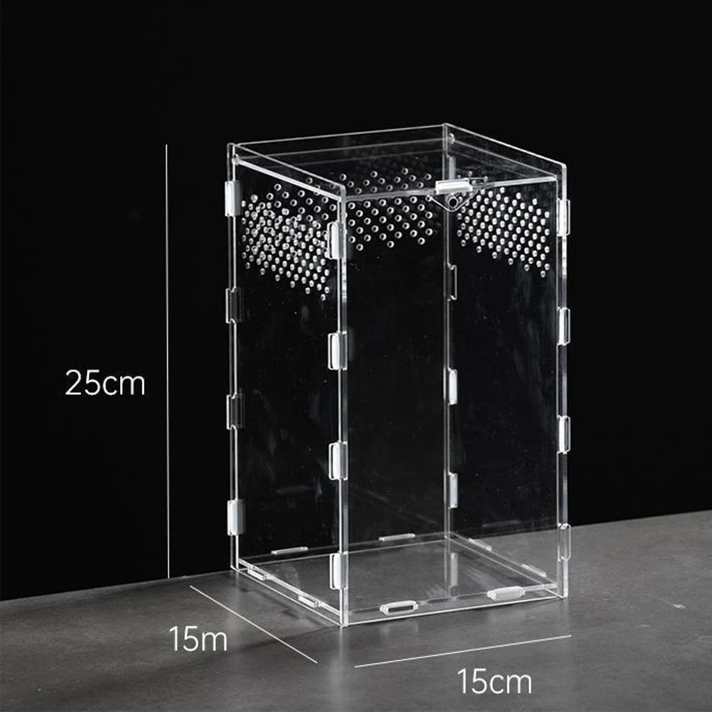 Acrylic Transparent Reptile Terrarium Breeding Box Turtle Cage Nano Arboreal Tarantula Enclosure Dearded Dragon Reptiles Habitat