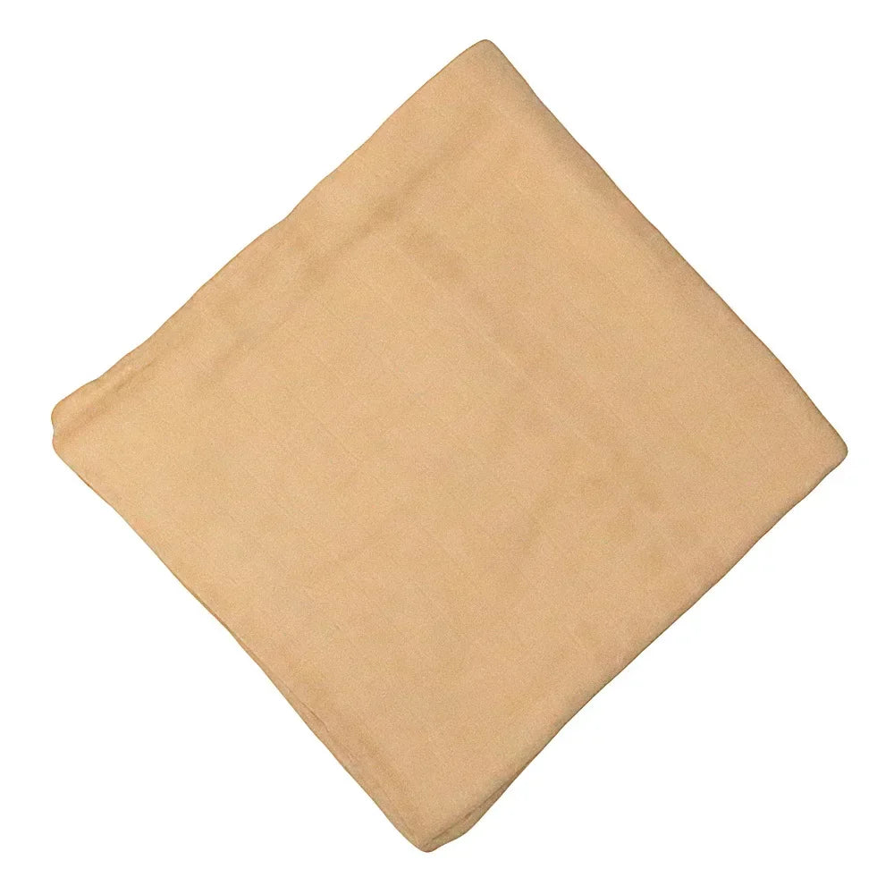 Baby Swaddle Bamboo Cotton Blanket Wrap Gauze Feeding Scraf Burp Cloths Bath Towel Baby Swaddle Small Size Solid Color BabyStuff