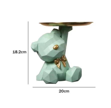 Kawaii Geometric Butterfly Bear Tray Living Room Desktop Decoration Candy Miscellaneous Storage Tray Home Decoration