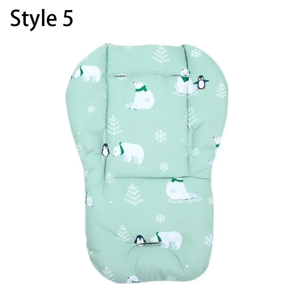 Baby Stroller Seat Cushion Pattern Stroller Accessories Cotton Seat Pad for All Seasons Carriages Pram Buggy Car General Mat