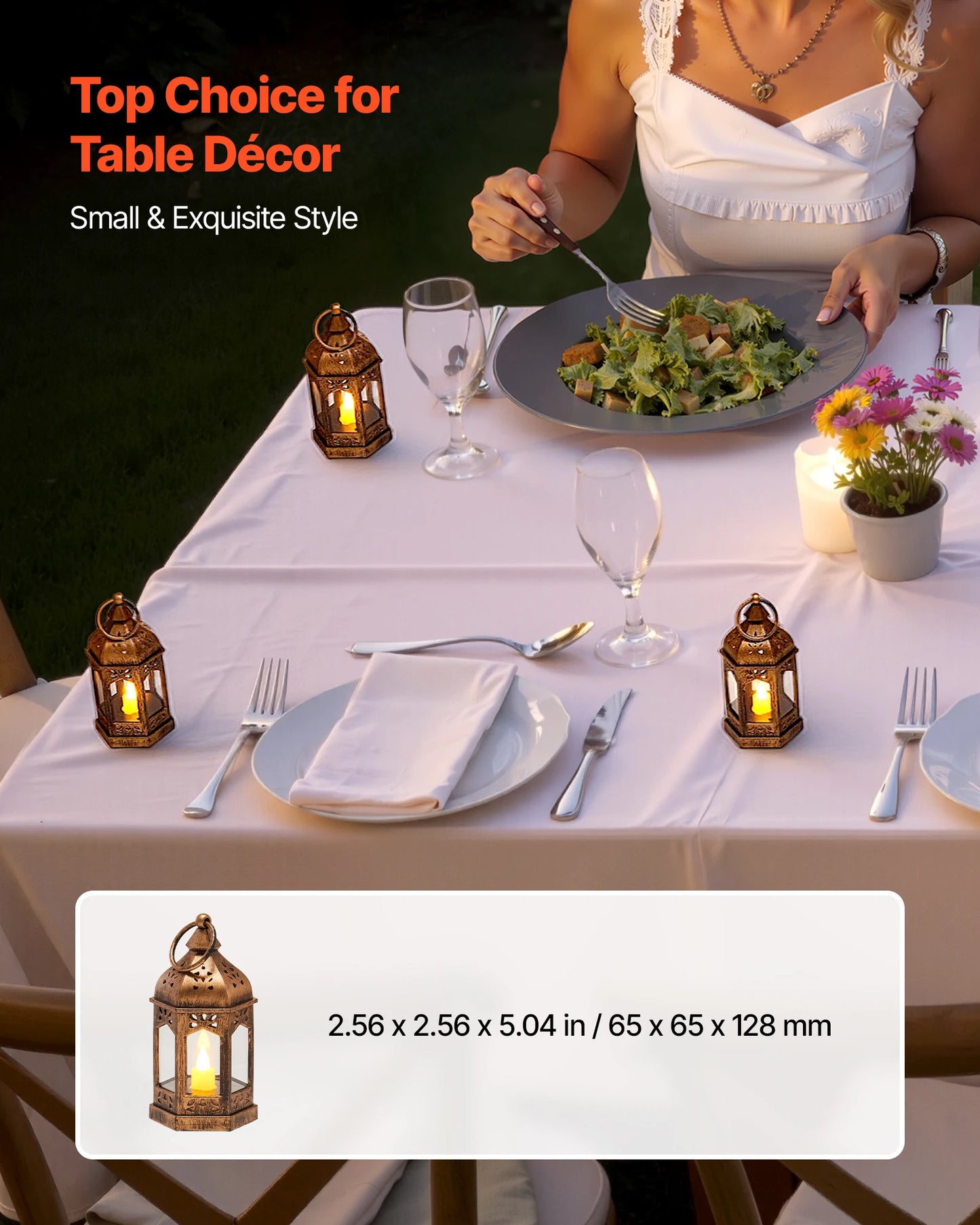 12 Pcs Decorative Candle Lantern LED Electric Flameless Candle Plastic LED Holder with Glass for Wedding Table Party
