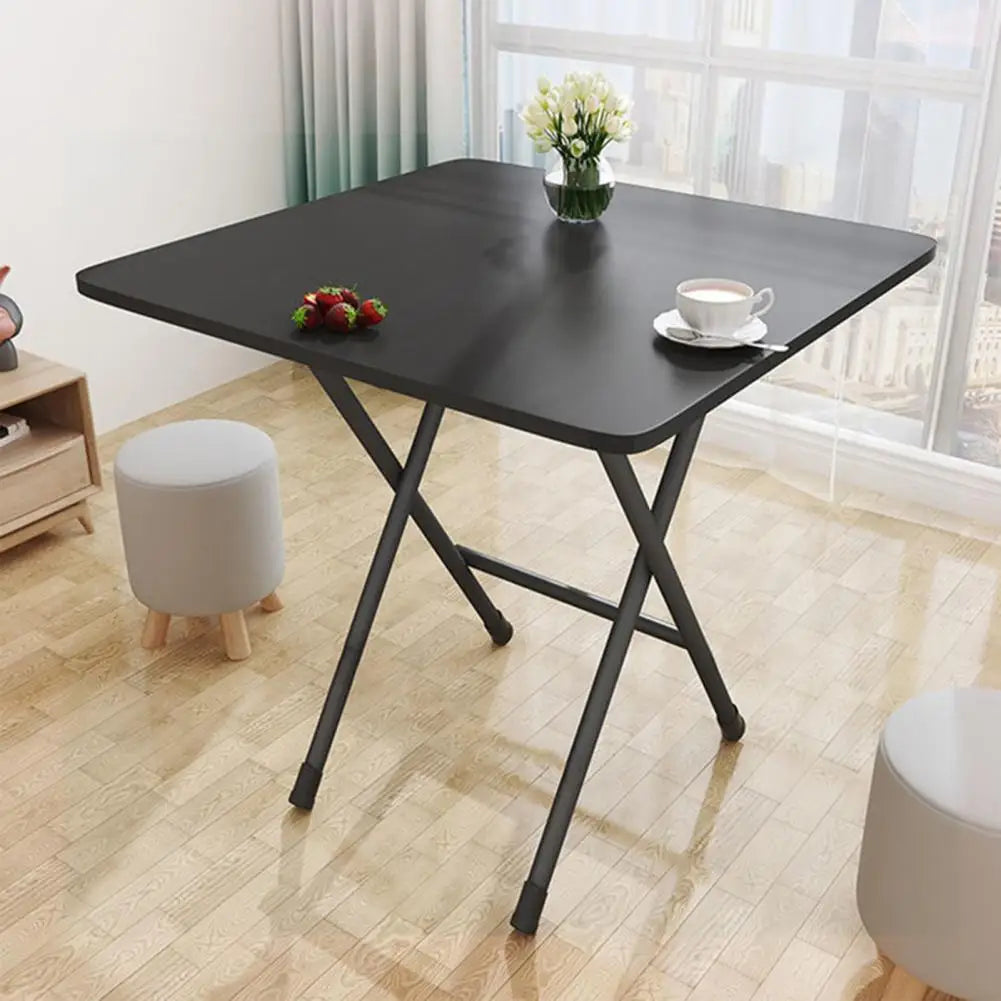 Folding Family Table Small Square Solid Foldable Dinner Table 4 Persons Home office Study Computer Desk Home Improvement