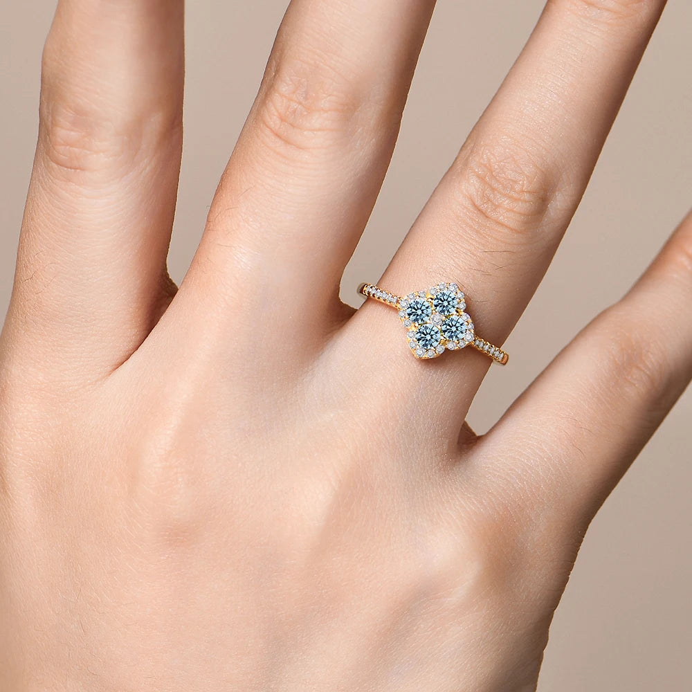S925 Sterling Silver Halo Classic Moissanite Rings for Women Girls Anniversary Gifts Fine Jewelry Shipping from the USA
