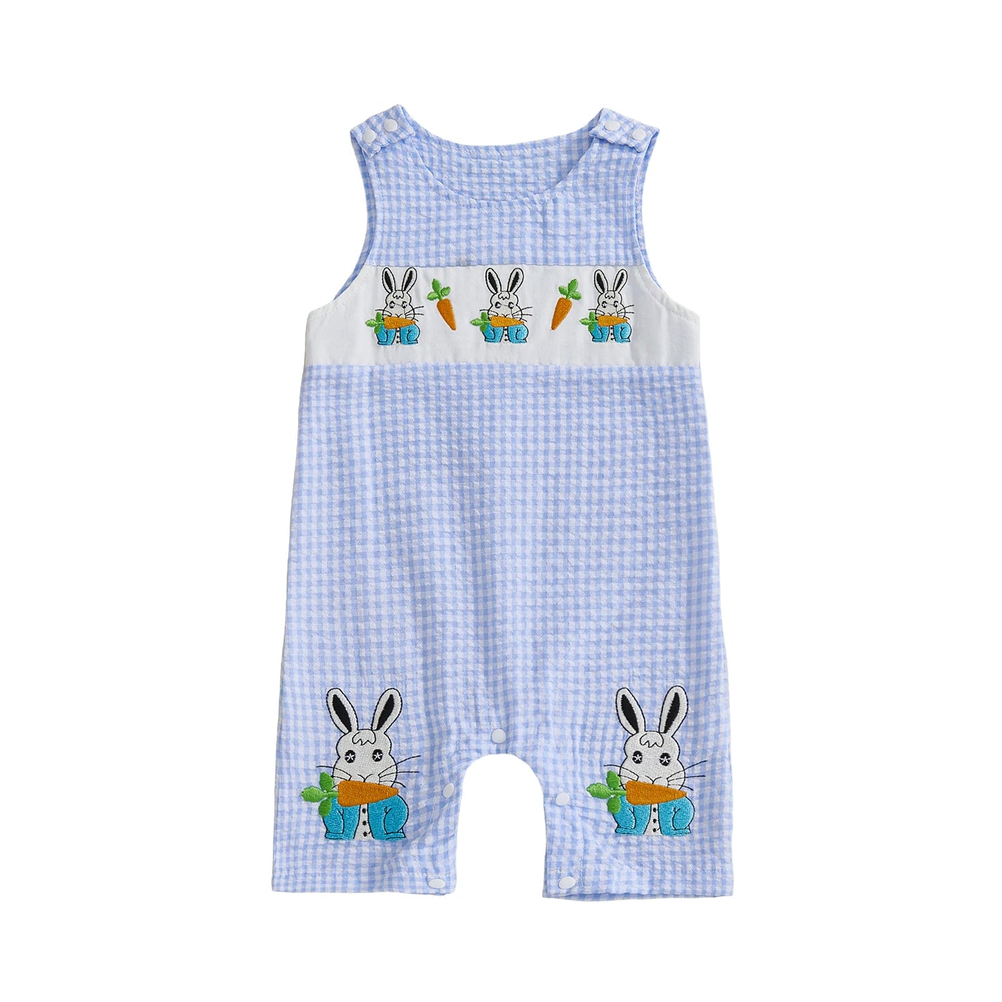 New Baby Boy Romper Cute Embroidered Sleeveless Buttons Short Jumpsuits 2026 Summer Toddler Overalls 0-18M