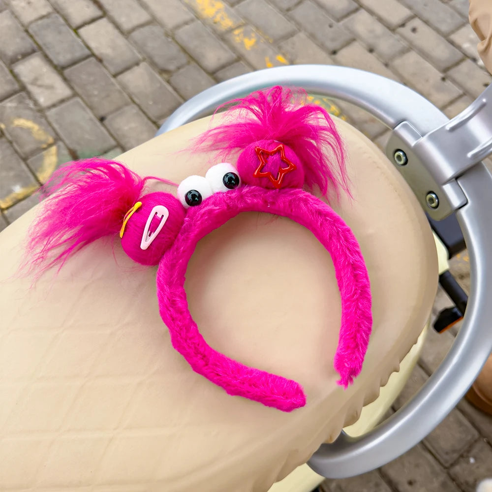 Plush Ugly Doll Hairband Women Creative Funny Headband Cute Wash Face Hoop Winter Hair Accessories Soft Fluffy Comfortable Hair Band For Daily Makeup Skincare And Cold Weather Stylish Novelty Hair Accessory hair bands for wom