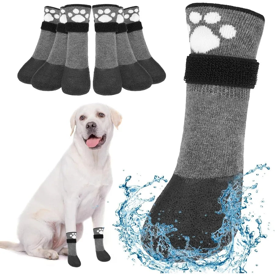 Anti Slip Dog Boots Paw Protectors for Hot Pavement to Prevent Licking Waterproof Dog Shoes for Small Medium Large Senior Dogs