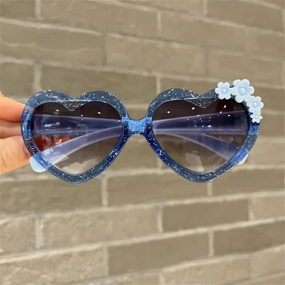 Children Cute Cartoon Flower Sunglasses Girls Boys Outdoor Sun Protection Goggles Vintage Classic Kids Eyewear KLASSNUM UV Block