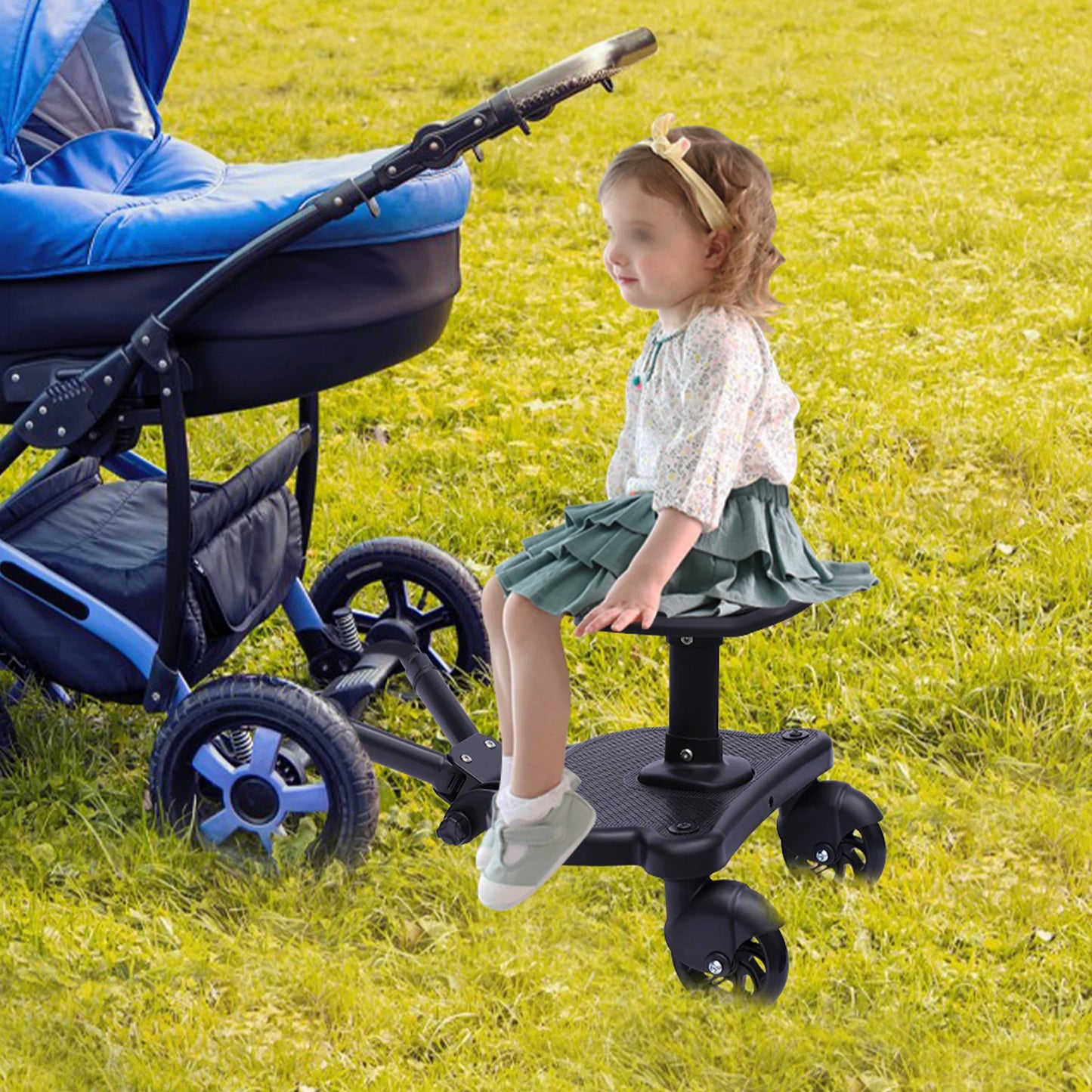 Universal Strollers Step Board Adapter, Glider Board for Stroller, Ride-on Board Stroller Pedal Adapter fit 3-7 Years Old