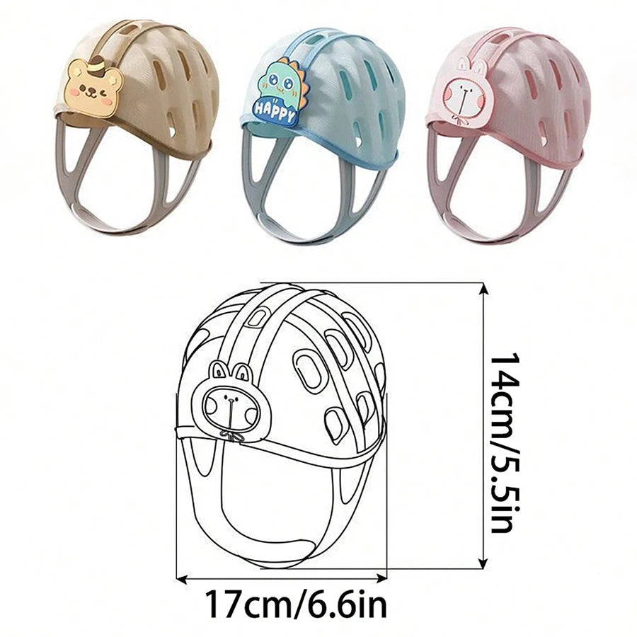1Pc Baby Anti-Fall Head Protection Cap, Baby Anti-Collision Head Cushioning Protective Cap - Soft and Comfortable Padding, Cute Cartoon Breathable Design, Suitable for Newborns Crawling, Learning to Walk, and Beginners!