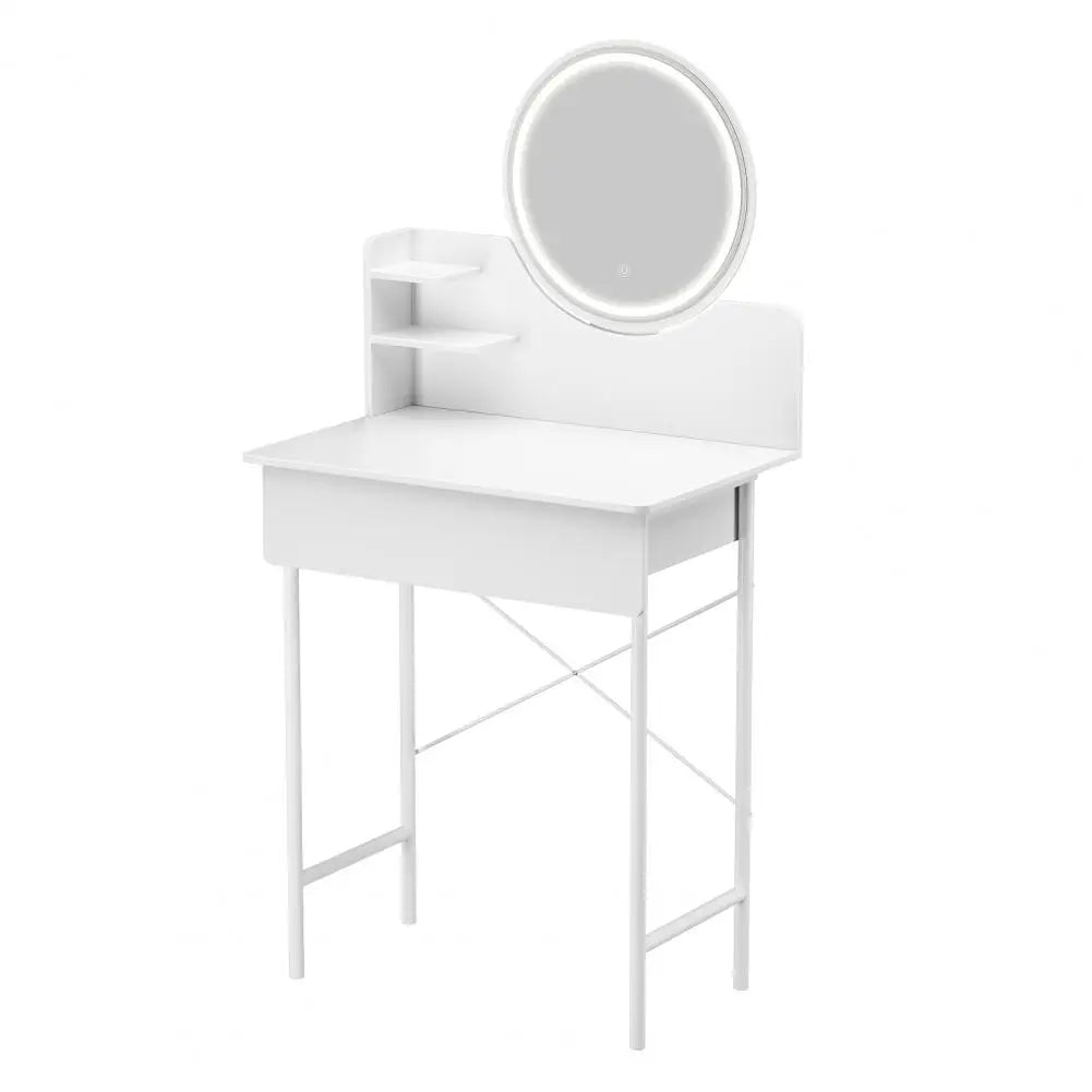 Vanity Table 3 Modes Brightness Adjustable Makeup Vanity Desk with LED Lighted Mirror Bedroom Dressing Table