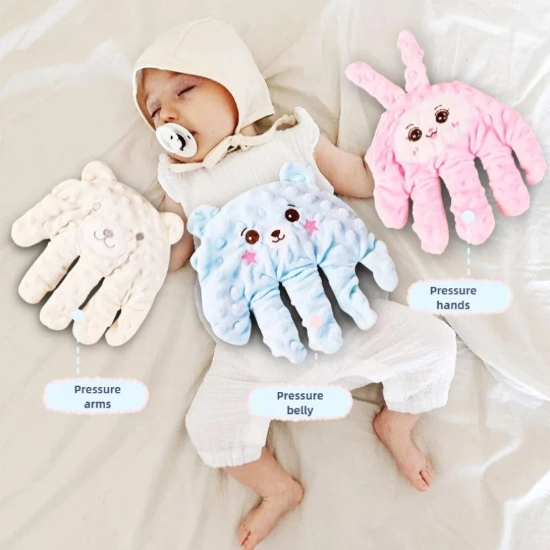 Soothing Baby Sleep Aid Pillow Babies Soothing Palms Baby Sleep Aid Infant Calming Sleeper Remote Control Hand Palms for Toddler Baby Room Decoration Подушки для сна Breastfeeding Pillow