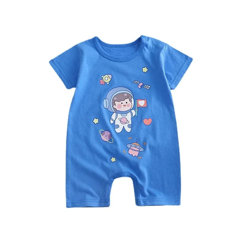 Baby Clothes Newborn Short Rompers Boys Girls Summer Jumpsuit Thin Air Conditioning Loungewear Outfit Bodysuit & One Piece
