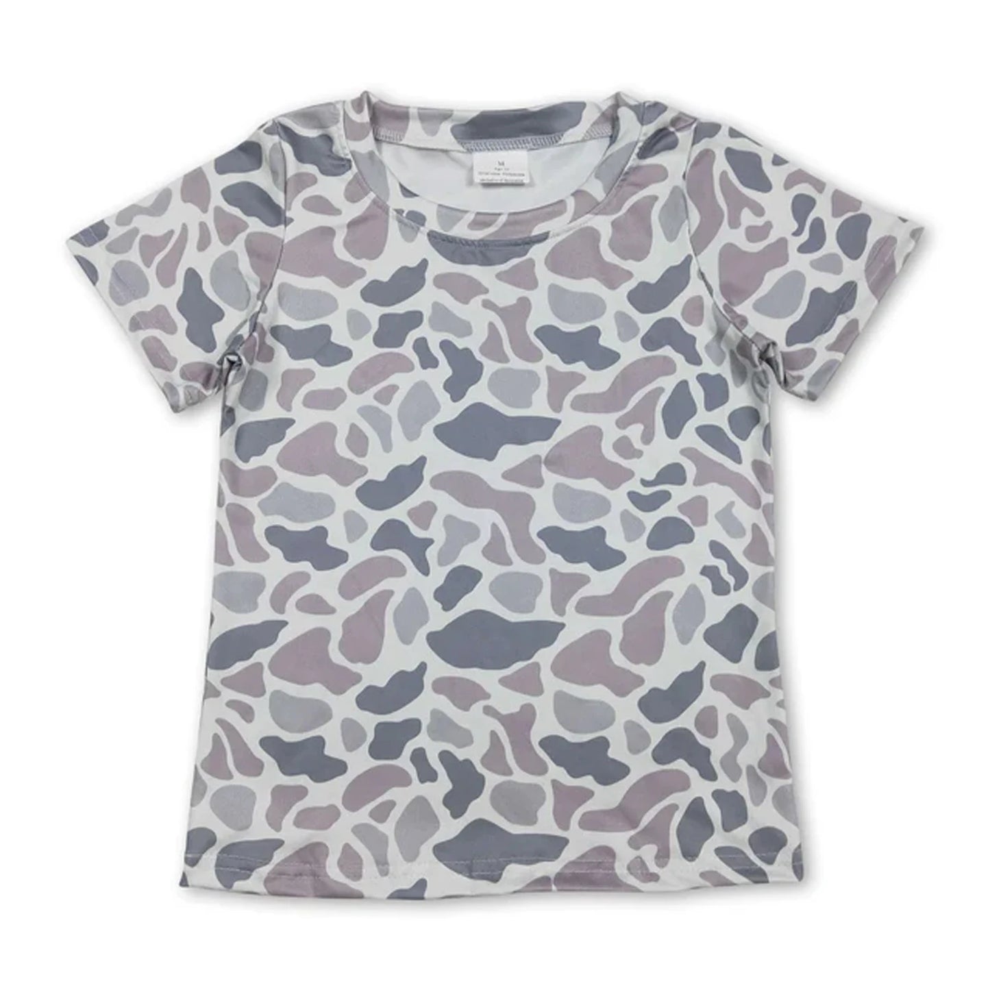 Kids Camo Print Short Sleeve Polo Shirts Soft Stretch Casual Toddler Boys Girls Lapel Tee Summer Children Camouflage Top