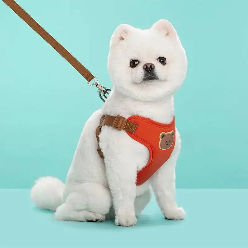 Lead Leash Set For Small Medium Cat Vest Chest Strap Puppy Chihuahua Breathable Harness Dog Walking Pet Supplies