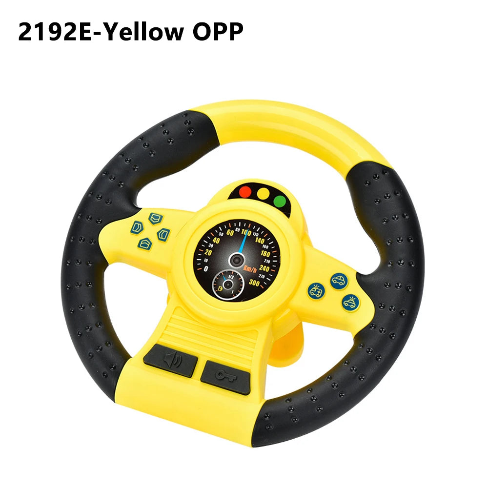 Electric Simulation Steering Wheel Toy With Light And Sound Educational Children Co-Pilot Children'S Car Toy Vocal Toy Gift