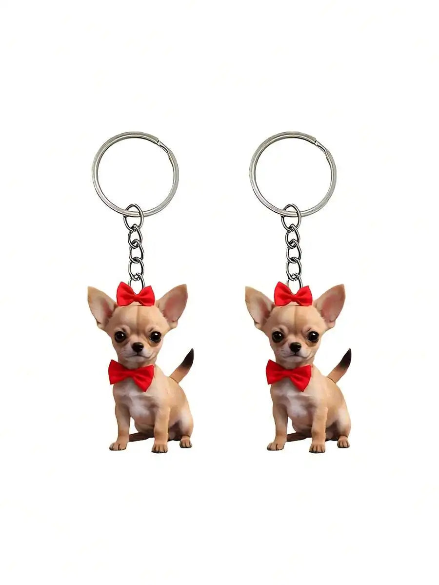 Acrylic Dachshund Keychain Charm For Bags Backpacks Cars Home Decor Pet Lover Gift