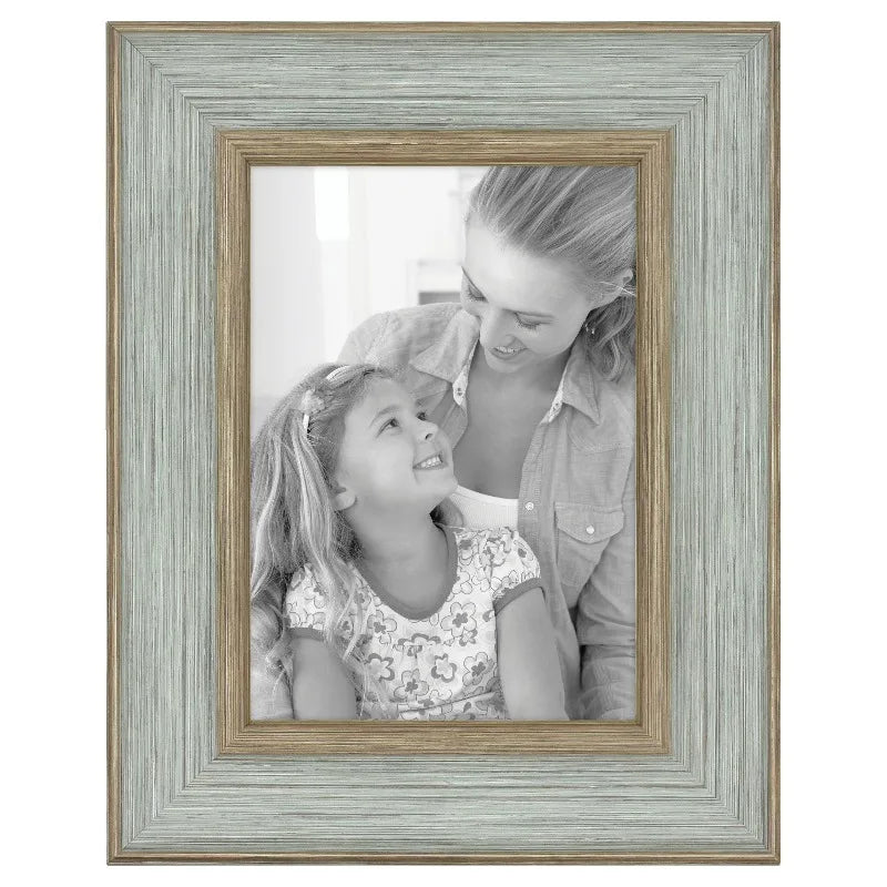 5x7 Teal Elegant Picture Frame for Tabletop and Wall Display
