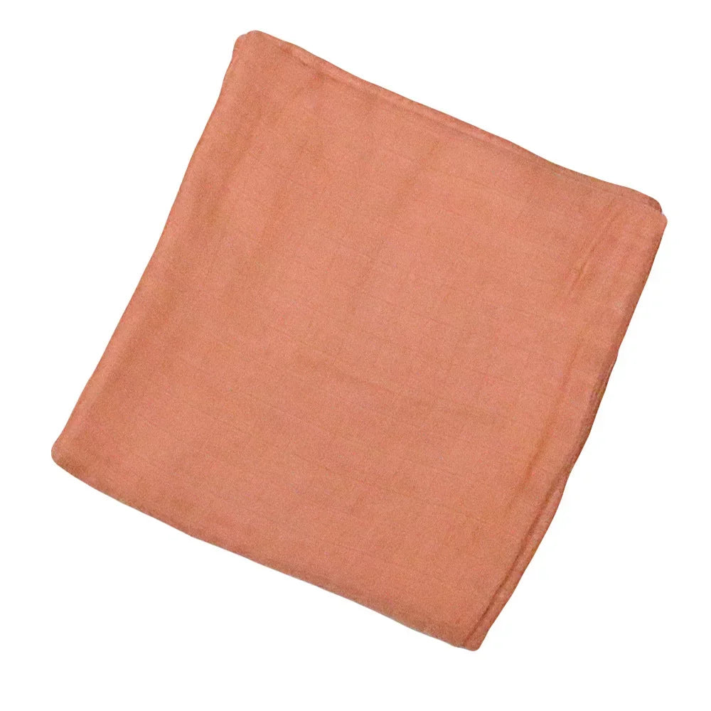 Baby Swaddle Bamboo Cotton Blanket Wrap Gauze Feeding Scraf Burp Cloths Bath Towel Baby Swaddle Small Size Solid Color BabyStuff