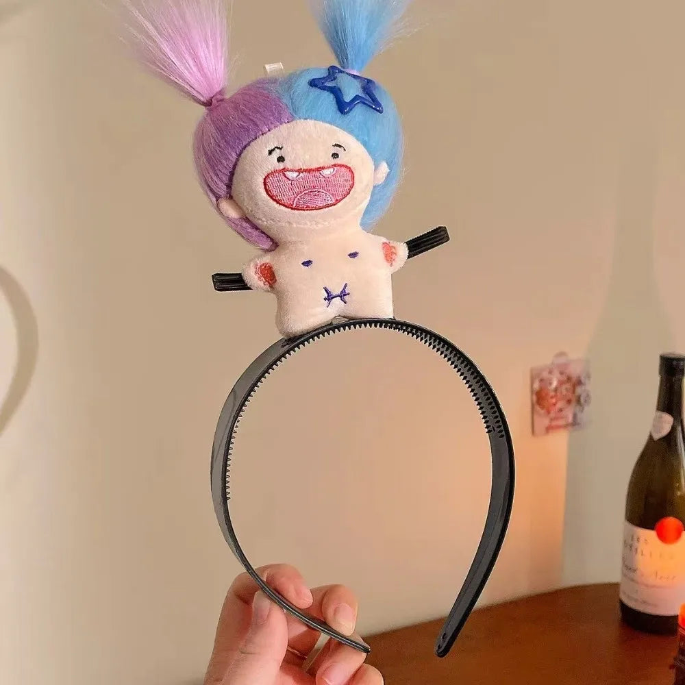 New Cartoon Wash Face Hairband Soft Headpiece Funny Doll Headband Women Girl Hair Accessories Hairstyle Fixing Tool Hair Band