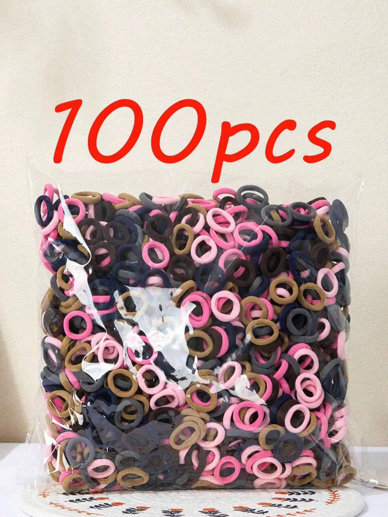 100Pcs Girls Elastic Hair Ties Colorful Nylon Small Hair Tie For Teen Ponytail Holder Scrunchie Teen Hair Accessories