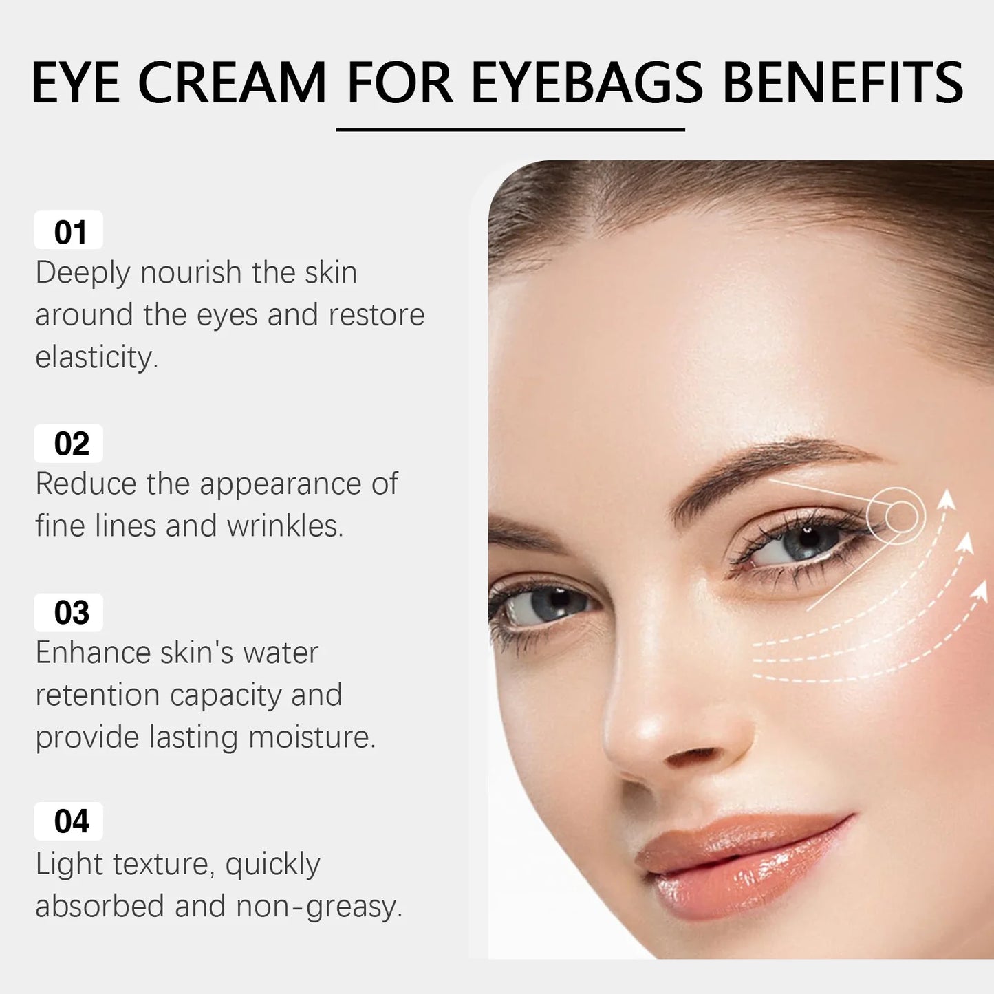 Ouhoe Collagen Eye Cream Hyaluronic Acid Deep Moisturizing Lightens Dark Circles Firms Skin Instant Eye Repair Serum Stick