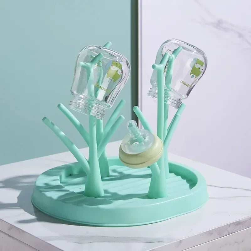 Baby Bottle Stand, Cleaning and Drying Rack, Detachable Baby Bottle Drying Rack, Storage Rack, Tree-shaped Rack, Baby Bottle Accessories